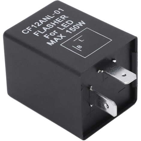 Relais Clignotant 2 Broches 10A 0.1W à 150W Haute Puissance pour Voiture Moto Véhicule Électrique 12V