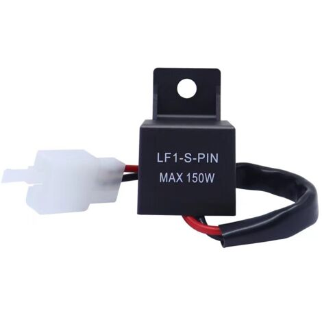 Relais clignotant à 2 broches avec étanchéité des fils pour feux LED 12V de moto.