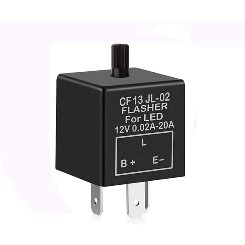 Image of Relais Clignotant Electronique 12V 3 Broches Reglable Pour Voiture Moto 0 1w A 150w