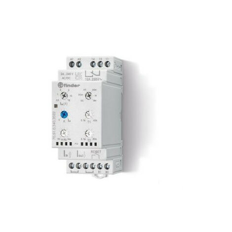 Relais contrôle de courant universel 1RT 10A 24240V AC/DC multifonction 444246 FINDER 705102402032