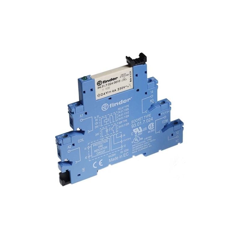 Relay, screw term, 6A, 24VDC 38.51.7.024.0050 by Finder 385170240050