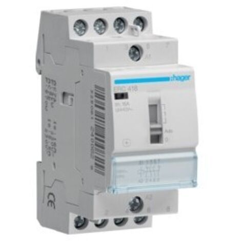 Relais de cde 16A, 2F+2O, 230V - AUTOMATISMES HAGER ERC418