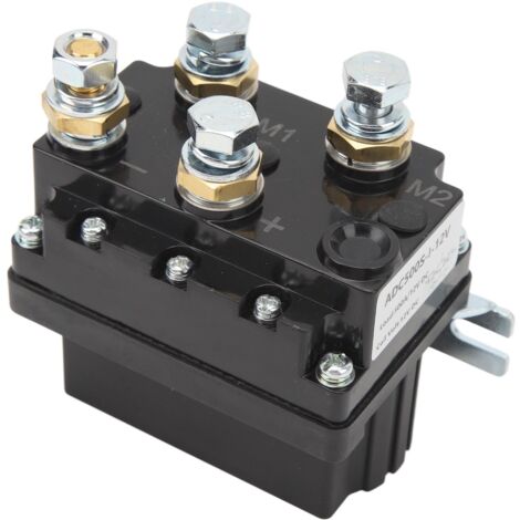 Relais de commande de contacteur solénoïde de treuil 12 V 500 A pour cric hydraulique de remorque/quad/UTV/SUV de 8 000 à 15 000 lb