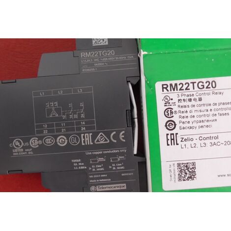 Relais de Controle des 3 Phase SCHNEIDER RM22TG20