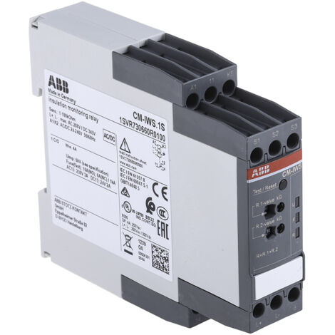 Relais de contrôle d'isolation ABB série CM-IWS, monophasé, triphasé, 1 RT ( Prix pour 1 )