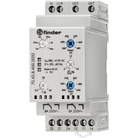 Relais de contrôle tension Finder 70.42.8.400.2032 N/A coupure - 8 A 1 pc(s) Y699071