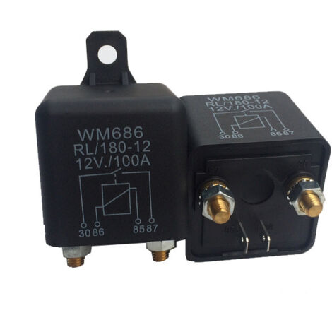 Relais de démarrage robuste pour voiture 12V 100A WM686, 4 broches en position d'ouverture normale, contrôle de la batterie Marche/Arrêt RL/18,2 pièces