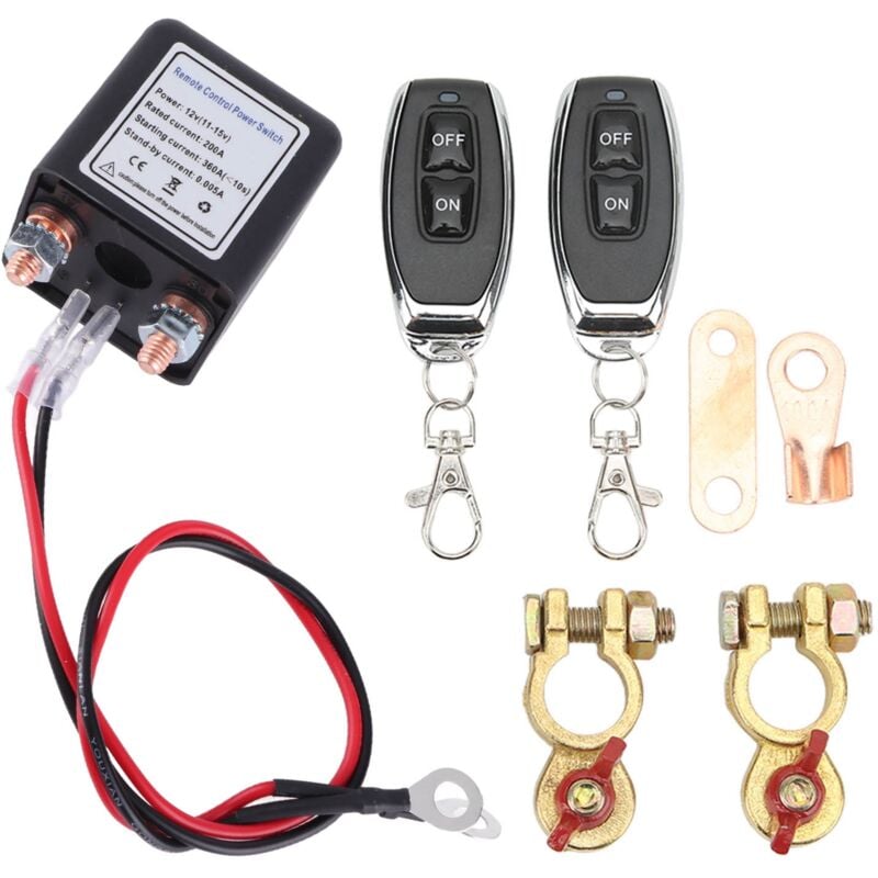 Kkmoon - Relais de fuite de batterie de voiture 12V, protection de puissance, interrupteur de mise hors tension à distance de voiture (livré avec