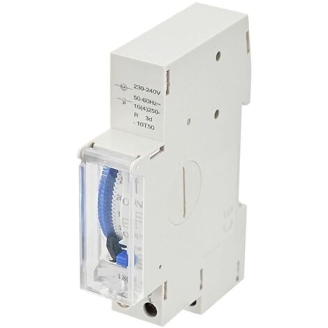Relais de minuterie mécanique 24 heures SUL180A pour rail DIN, minuterie analogique électrique programmable, batterie 220 V 16 A