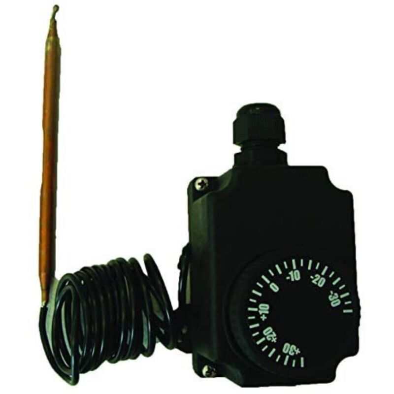 Relais Mise Hors Gel Piscine - Spécial Hivernage Actif - Protection Hiver Bassin - Montage sur Horloge Coffret Piscine - black