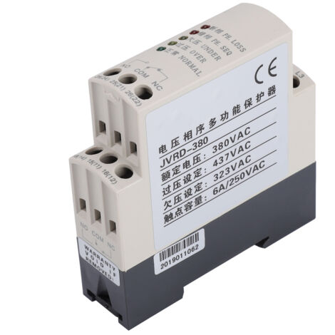 Relais de protection de séquence de phase JVRD-380, dispositif de contrôle de tension 380V AC