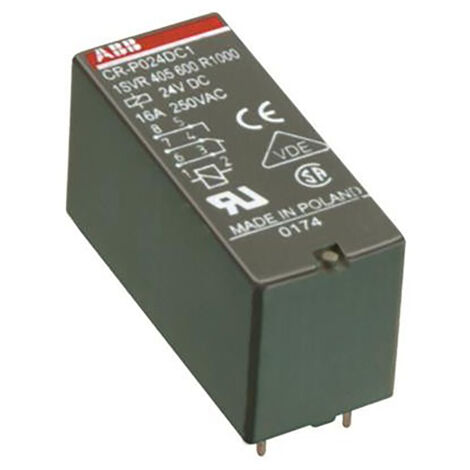 Relais de puissance ABB CR-P, 1 RT, bobine 230V c.a. Montage sur CI ( Prix pour 1 )
