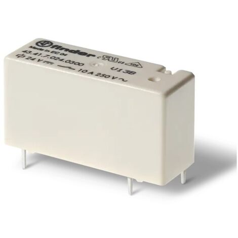 Relais de puissance Finder, 1 RT, bobine 12V c.c. Montage sur CI ( Prix pour 1 )