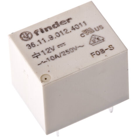 Relais de puissance Finder 36 Series, 1 RT, bobine 12V c.c. Montage sur CI 360mW ( Prix pour 1 )