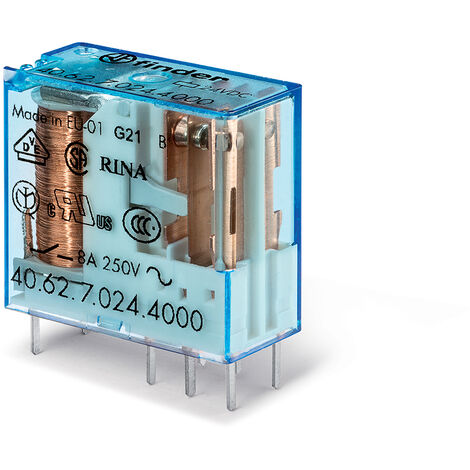 Relais de puissance Finder 40 Series, 2 RT, bobine 24V c.c. Montage sur CI 650mW ( Prix pour 1 )