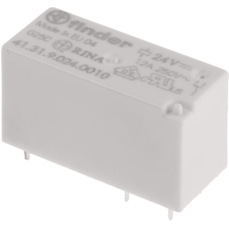 Relais de puissance Finder 41 Series, 1 RT, bobine 24V c.c. Montage sur CI 400mW ( Prix pour 1 )