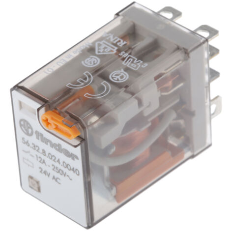 Relais de puissance Finder 56 Series, 2 RT, bobine 24V c.a. Enfichable 1.5W ( Prix pour 1 )