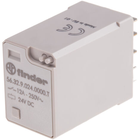 Relais de puissance Finder 56 Series, 2 RT, bobine 24V c.c. Enfichable 1.5W ( Prix pour 1 )