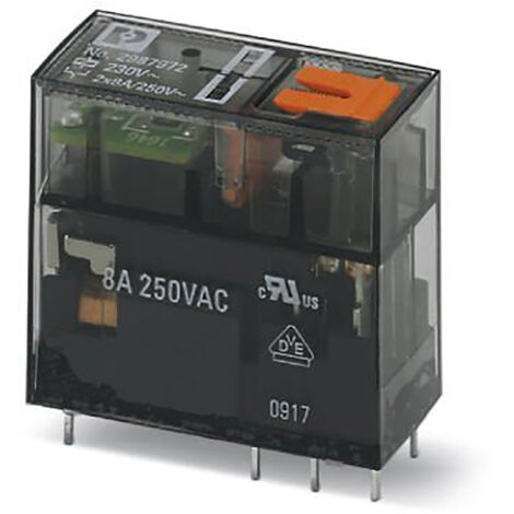 Relais de puissance Phoenix Contact, 2 RT, bobine 230V c.a. 810mW ( Prix pour Sachet de 10 )