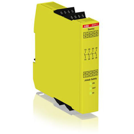 Relais de sécurité ABB Jokab BSR11, 24V c.c., 1 canal, 4 contacts de sécurité ( Prix pour 1 )
