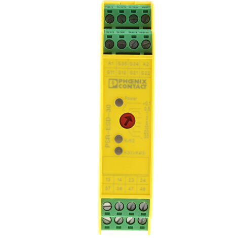 Relais de sécurité Phoenix Contact PSR-SCP- 24DC/ESD/4X1/30, 24V c.c., 2 canaux, 2 contacts de sécurité ( Prix pour 1 )