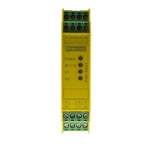 Relais de sécurité Phoenix Contact PSR-SCP- 24UC/ESA4/2X1/1X2, 24V c.a. / V c.c., 2 canaux, 2 contacts de sécurité ( Prix pour 1 )