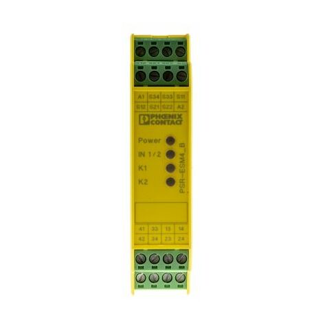 Relais de sécurité Phoenix Contact PSR-SCP- 24UC/ESM4/3X1/1X2/B, 24V c.a. / V c.c., 2 canaux, 3 contacts de sécurité ( Prix pour 1 )