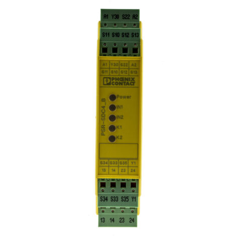 Relais de sécurité Phoenix Contact PSR-SPP- 24UC/SDC4/2X1/B, 24V c.c., 2 canaux, 2 contacts de sécurité ( Prix pour 1 )