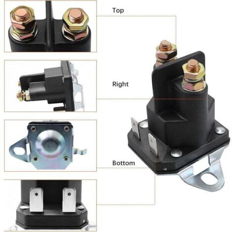 Relais De Solénoïde De Démarreur 12v 4 Broches Contacteur 12 Volts 762-1261-211-51, Convient Pour Tondeuse À Gazon, Motoneige, Voiturette De Golf Et Tracteur De Pelouse, Etc