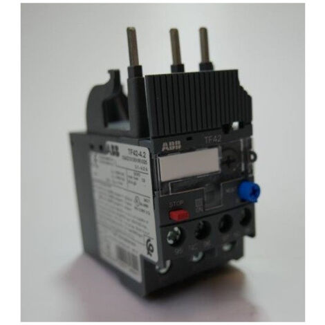 Relais de surcharge thermique plage reglable de 3.1 à 4.2A serie TF42 pour contacteur AF09-AF38 ABB