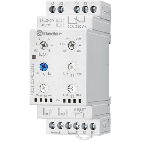 Relais de surveillance 24, 24 - 240, 240 V/DC, V/AC 1 inverseur (RT) Finder 70.51.0.240.2032 1 pc(s)