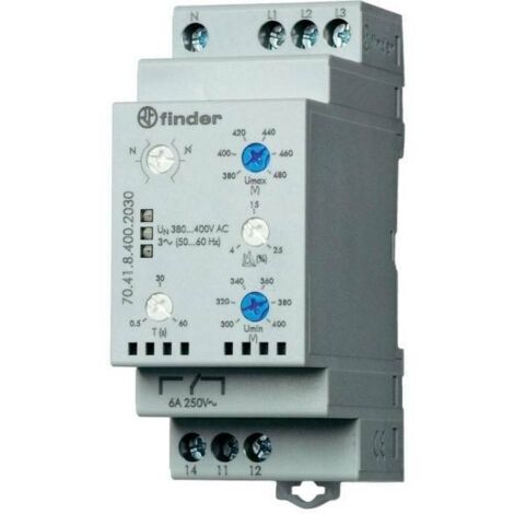 relais de surveillance finder 70.41 6A 380-415V