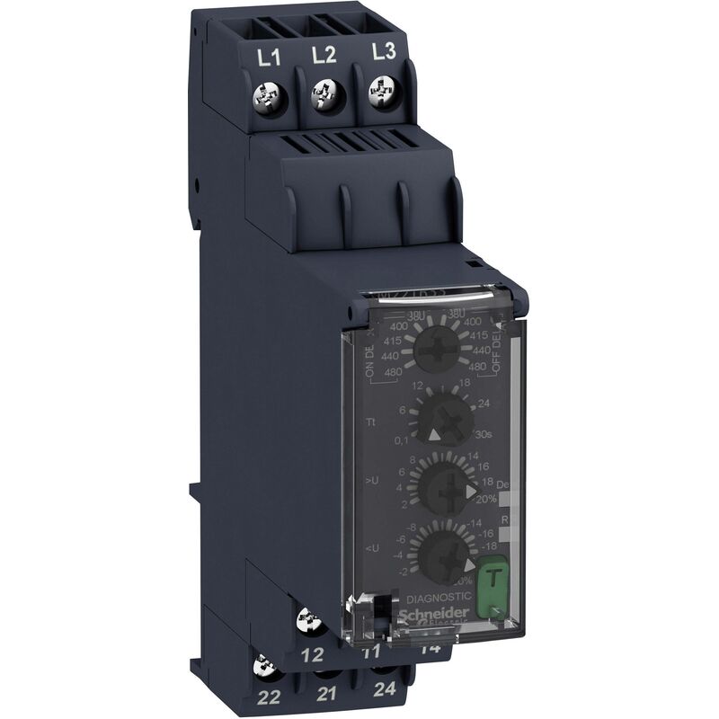 Relais de surveillance 380, 380 - 480, 480 v/dc, v/ac 2 inverseurs (rt) Schneider Electric RM22TR33 1 pc(s) X841341