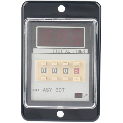 Relais de Temporisation Numérique Multifonction LED DC 24V AC 110-220V, 0.01-999s/min, 5A