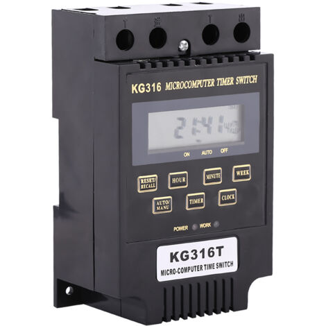Relais de temps de commutateur de minuterie de puissance de contrôle de micro-ordinateur numérique LCD (AC110V)