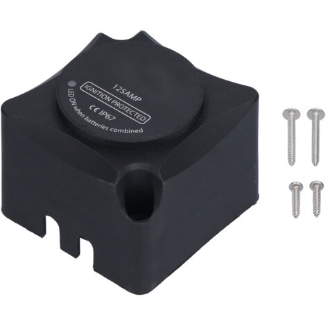 Relais de Tension Automatique VSR 12V 125A - Isolateur Double Batterie Intelligent avec Vis pour Charge