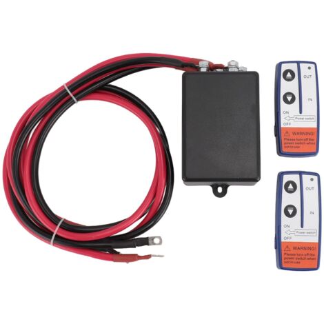 Relais de treuil électrique 250A 12V avec 2 boîtes de commande à distance pour les véhicules de grue de tracteur ATV