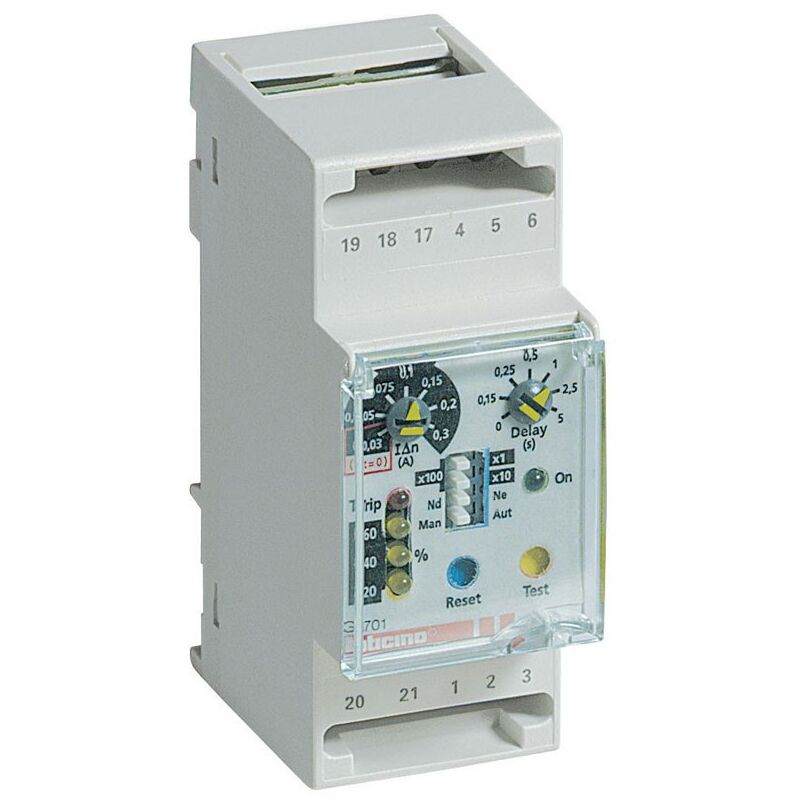 Relais différentiel Bticino toroïdal séparé type A 2 modules G701N