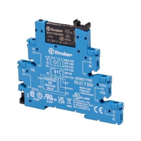 Relais d'interface 12V c.c., 1 RT, montage Rail DIN, série , 38 Series ( Prix pour 1 )