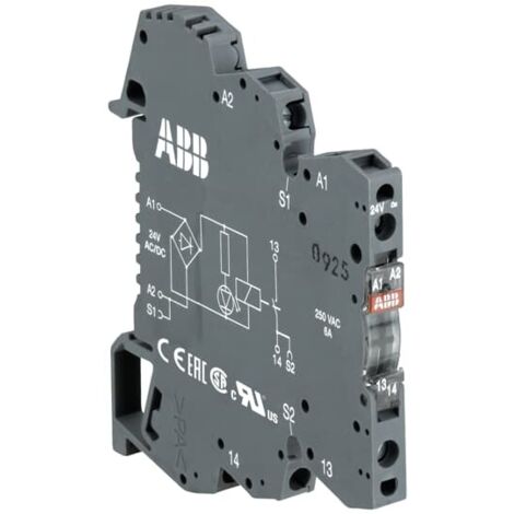 Relais d'interface 12V c.c., 1 RT, montage Rail DIN, série RB121G ( Prix pour 1 )