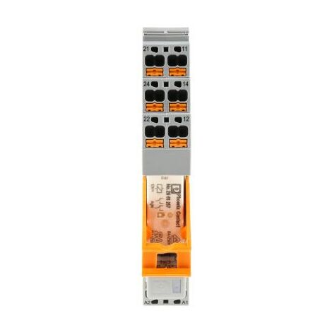 Relais d'interface 12V c.c., 2 RT, montage Rail DIN, série RIF-1-RPT-LDP-12DC/2X21 ( Prix pour 1 )