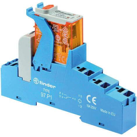 Relais d'interface Finder , 4C Series, 230V c.a., 1 RT, montage Rail DIN ( Prix pour 1 )
