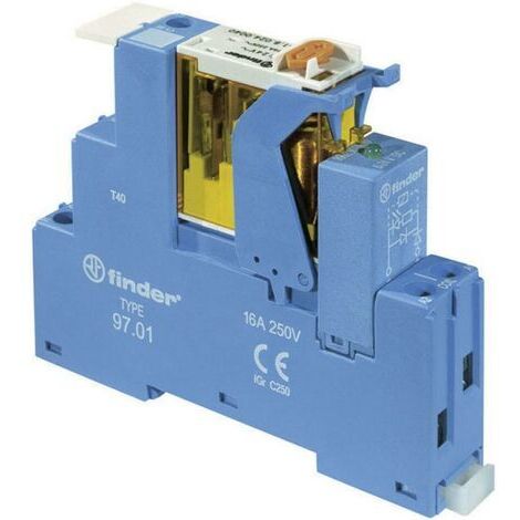 Relais d'interface Finder, 4C Series, 24V c.a., 2 RT, montage Rail DIN ( Prix pour 1 )