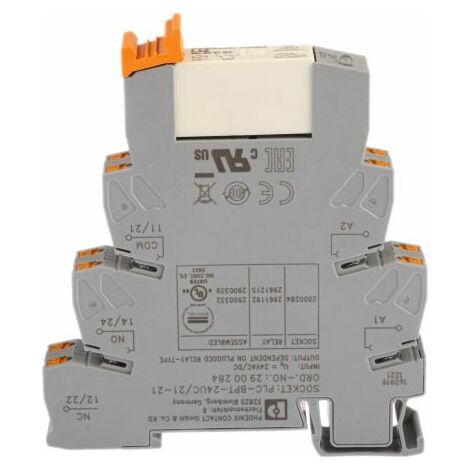 Relais d'interface Phoenix Contact PLC-RPT- 24UC/21-21, 24V c.a. / V c.c., 2 RT, montage Rail DIN ( Prix pour 1 )