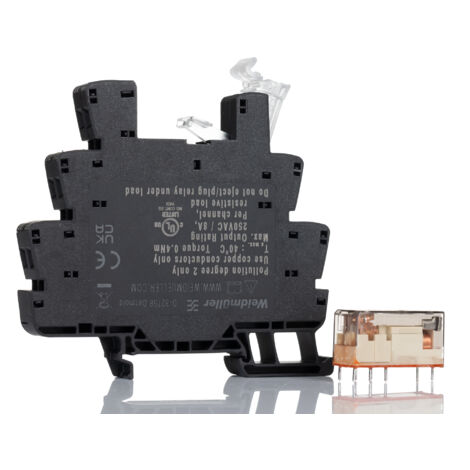 Relais d'interface Weidmuller TRS, 24 230V c.a. / V c.c., 2 RT, montage Rail DIN ( Prix pour 1 )