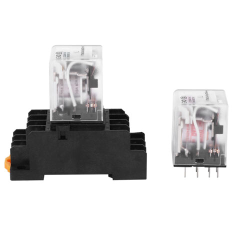 Relais électromagnétique intermédiaire HH53P 24VDC 220VAC 11 broches avec support