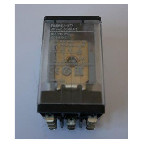 Relais électromécanique 10A 3OF 48Vac embrochable bouton test sans LED Zelio Relay RUM Schneider