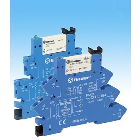 Relais finder 38.51.0.012.0060 12V AC/DC 6A compact