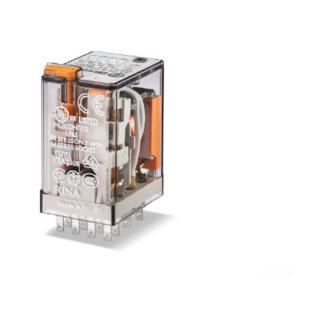 Relais Finder, bobine 24V c.c. Enfichable ( Prix pour 1 )