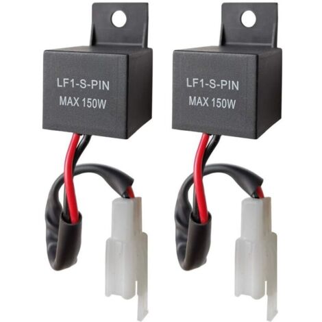 Relais Flash LED 2 pièces 12V 2 broches LF1-S-PIN pour voitures et motos, relais de clignotant 0.1W-150W, relais Flash